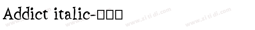 Addict italic字体转换